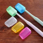 Set of five toothbrush caps for travel and storage