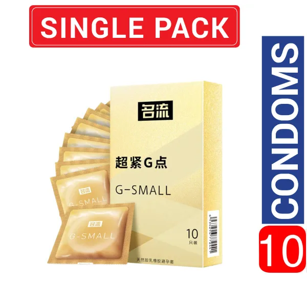 Snug fit 45mm dotted latex condom for a narrower fit