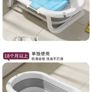 Foldable newborn bathtub that stores flat