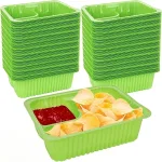 Nacho serving trays with dip well for chips and cheese dip
