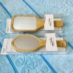 Wooden hair comb and bamboo scalp massage brush set anti static