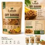 Lubab Dry Harvest premium dried banana natural snack pack