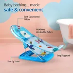 Adjustable baby bather that folds flat for storage