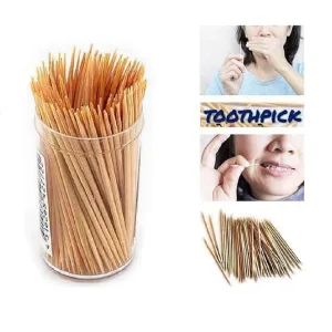Bamboo toothpick dental floss picks, 2 box pack