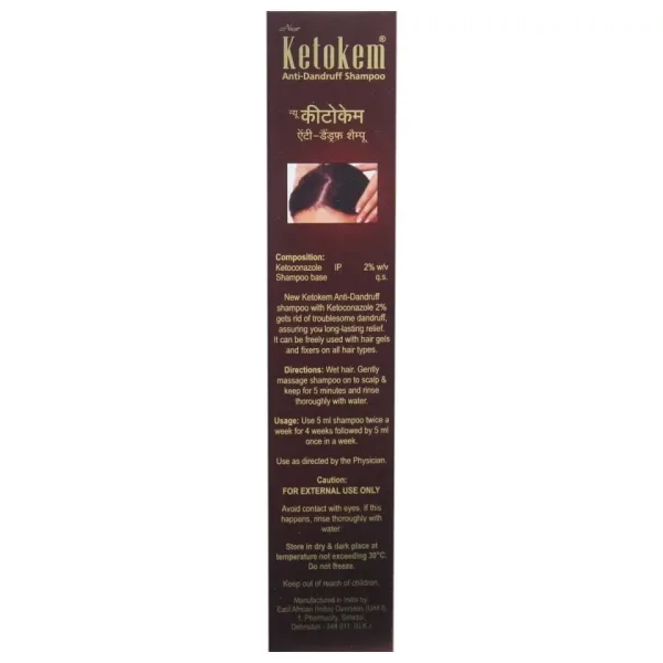 KETOKEM Ketoconazole 2% Anti-Dandruff Shampoo 110ml – Medicated Scalp Care - Image 4