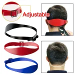 Curved clipper guide band for self haircut neckline shaping