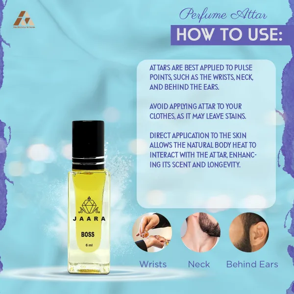 Jaara aromatic attar roll-on perfume oil 6ml long lasting