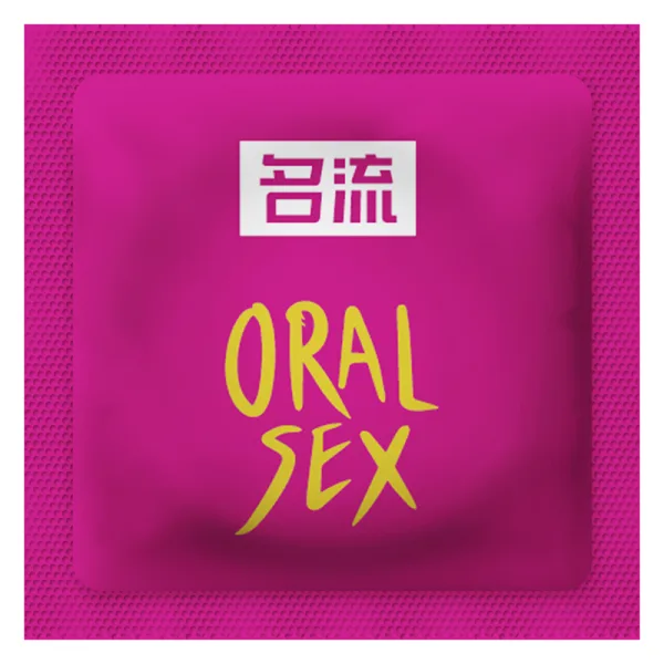 Cherry flavour oral sex condom natural latex 52mm