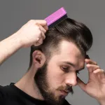 Barber soft hair cleaning brush and beard comb travel size
