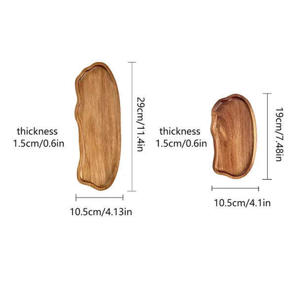 Japanese style wooden tea tray for candy dessert and tableware