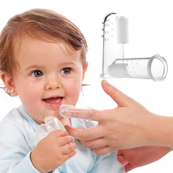 Silicone finger toothbrush for newborns and toddlers