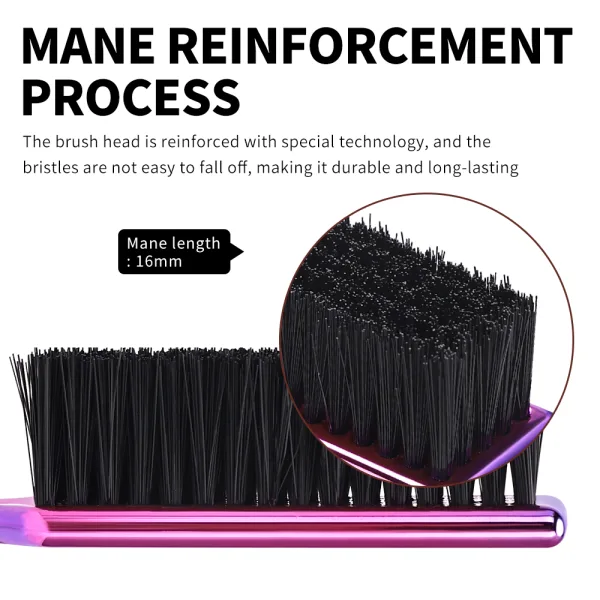 Men's beard comb with soft face duster brush for cut hair