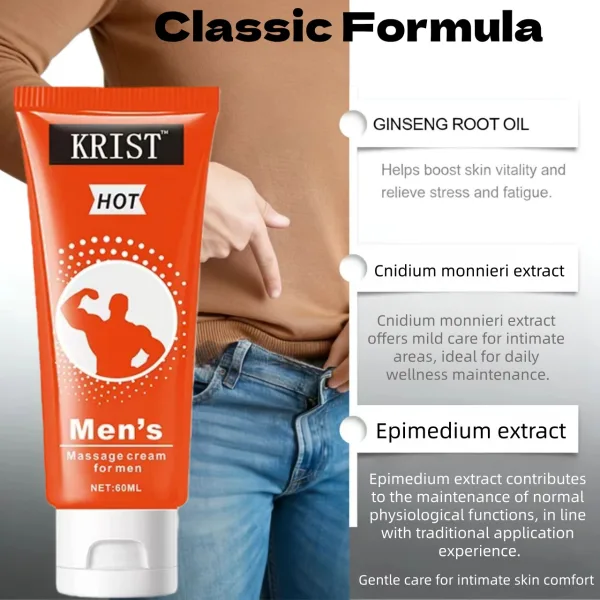 Mens private area moisturising gel with epimedium extract 60ml