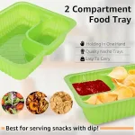 Nacho serving trays with dip well for chips and cheese dip