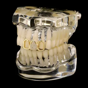 Cubic zirconia rapper grills slip on tooth caps for men and women