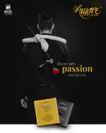 Amore Black Luxury smooth lubricated latex condom three pack