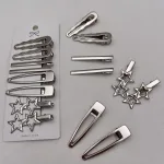 Y2K duckbill hairpin metal barrette clips for women and girls