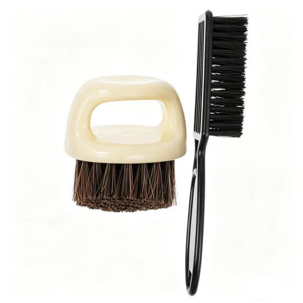 Barber brush and scalp scratcher grooming tool kit 2 pieces for men