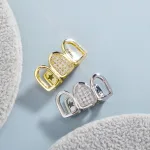 Cubic zirconia rapper grills slip on tooth caps for men and women