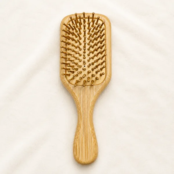 Wooden wide tooth comb for detangling curly and wet hair