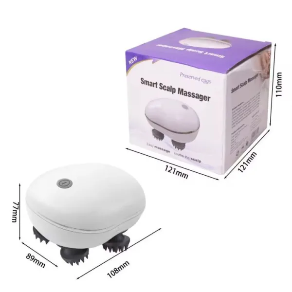 Cordless USB rechargeable scalp massager brush for head and neck