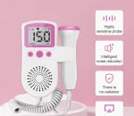 Portable fetal doppler heartbeat detector with LCD display