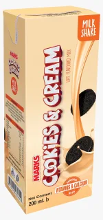 Ready to drink cookies and cream flavour bottled drink 4 x 200ml