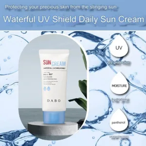 Korean daily sunscreen SPF 50+ with 8-fold hyaluronic acid and panthenol