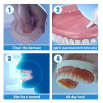 Strong hold denture glue tube for secure all day fitting