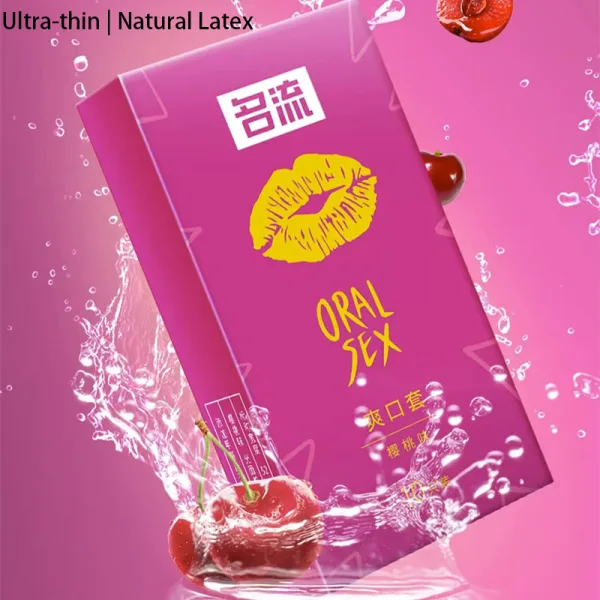 OLO cherry flavoured ultra thin condom for oral use pack of 10