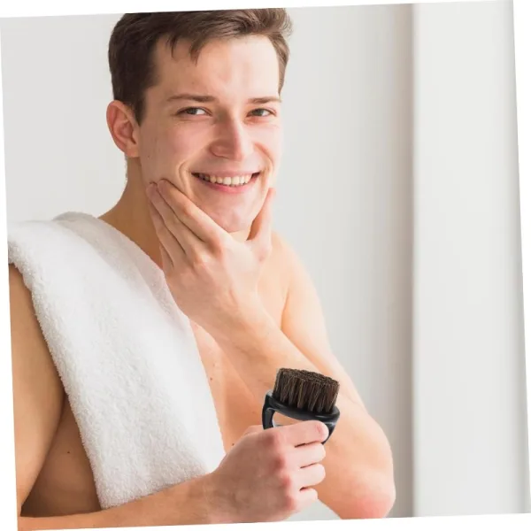 Men's grooming set barber duster brush and scalp scratcher
