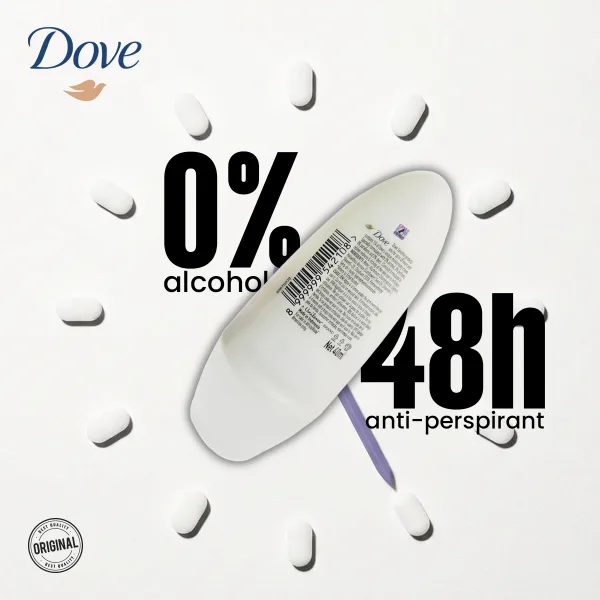 Dove hypoallergenic sensitive skin roll on deodorant 40 ml bottle