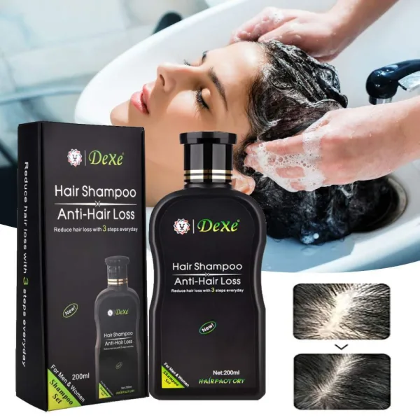 Dexe herbal anti hair loss shampoo 200ml for men and women