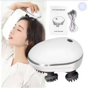 Smart electric scalp massager with red light IPX7 waterproof