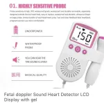 Handheld baby heartbeat detector for pregnancy
