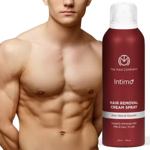 Painless hair removal spray for men depilatory with aloe vera
