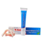 Strong hold denture glue tube for secure all day fitting