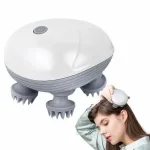 Cordless USB rechargeable scalp massager brush for head and neck