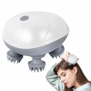 Cordless USB rechargeable scalp massager brush for head and neck