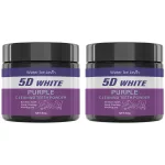 Purple tooth cleaning powder sulfate-free colour corrector jar