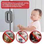 Child safety strap lock for cabinets and fridges anti pinch