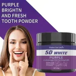 Sulfate-free purple tooth powder for deep cleaning and polishing