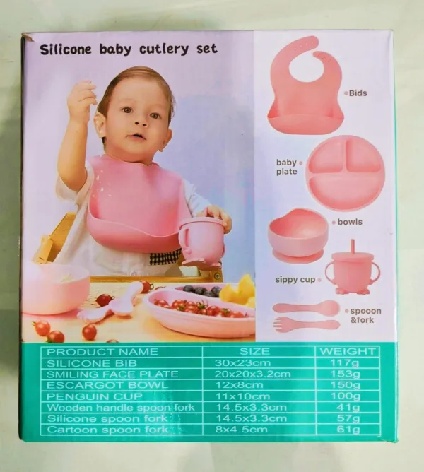 BPA free silicone baby bowl and spoon set for self feeding toddlers