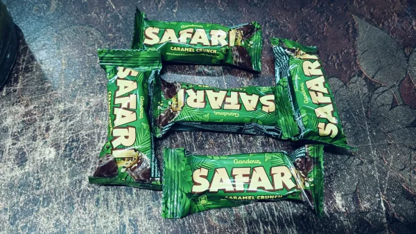 Safari caramel rice crisps milk chocolate party pack 30 pcs