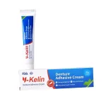 Y-Kelin denture cream that helps seal out food particles
