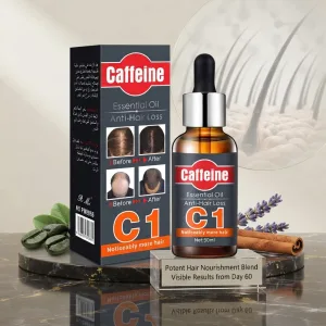 Caffeine scalp oil 30ml for hair fall applied directly to the scalp