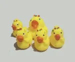 Mini rubber duck bath toys with squeak for children