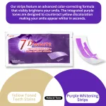Purple teeth whitening strip colour corrector for at-home use