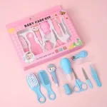 10pcs baby care grooming kit with nail scissors and nasal aspirator