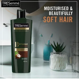 Tresemme botanique shampoo bottle 400ml with coconut oil and aloe